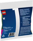 Back of LEGO polybag with warnings.