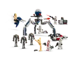 Dynamic LEGO Star Wars battle scene.