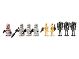 LEGO Star Wars minifigure lineup.