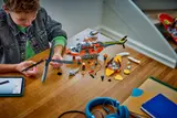 Boy building the set.