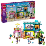 Box and assembled LEGO Friends Comic Book and Game Store.