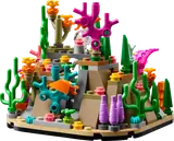Overhead view of LEGO coral reef.