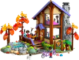 LEGO Friends Hot Springs Cabin with minifigures and dog.