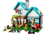 LEGO Creator Cozy House exterior with family.