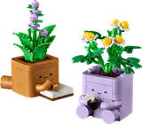 Close-up of two LEGO Cozy Plants.
