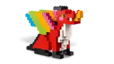 Rainbow LEGO dragon.