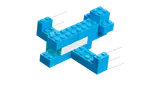 Blue LEGO airplane.