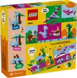 Back of Lego Creative Dinosaurs box with build ideas.