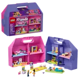 Product box and open dollhouse cases.