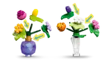 LEGO flower assembly process.