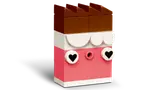 LEGO chocolate bar face.