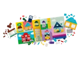 LEGO instruction booklet with house ideas.