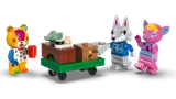 Animal Crossing minifigures with delivery cart.