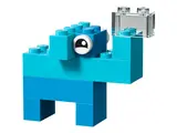 Blue LEGO creature, trans-clear head