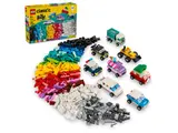 LEGO set box with bricks and vehicles.