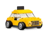 Yellow LEGO taxi cab.