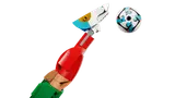 Close-up of LEGO Ronaldo's shoe and ball.