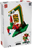 Back of LEGO Ronaldo box with 2-in-1 options.