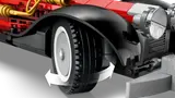 Steerable wheel feature.