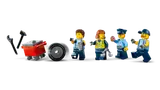 Minifigures and tools for the police garage.
