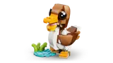 Close-up of LEGO duck model.
