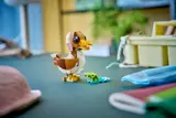 LEGO duck in home environment.
