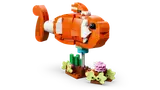 LEGO Clownfish on display stand.