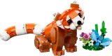 LEGO Red Panda with butterfly and flowers.