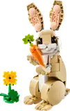 LEGO bunny with carrot and flower.
