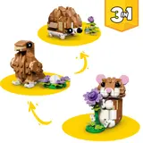 Three LEGO Creator 3-in-1 animal builds.
