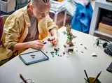 Child following digital instructions.