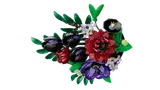 Top-down view of LEGO Dark Flower Arrangement