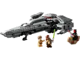 Sith Infiltrator landing with minifigures.