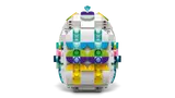Front view of LEGO Easter egg with floral pattern.