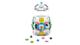 LEGO Easter egg top removed, revealing interior.