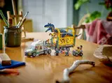 Fully assembled Allosaurus Transport Truck with dinosaur in cage.