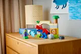 Duplo set on a dresser.