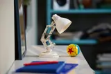LEGO Luxo Jr. on a desk.