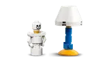 LEGO lamp and skeleton accessories.