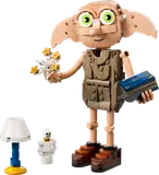 LEGO Dobby with stars, diary, lamp, and skeleton accessories.