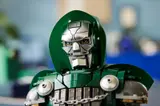 Close-up of Doctor Doom's mask.