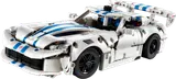 LEGO Technic Dodge Viper GTS-R race car from a front three-quarter view.