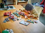 Child Building with Tablet