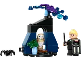 Draco Malfoy with owl, spider, and forest scene build.