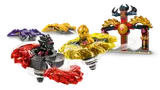 Dynamic Spinjitzu battle in progress.