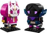 LEGO BrickHeadz Drift and Raven figures with accessories.