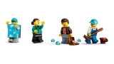Four LEGO minifigures.