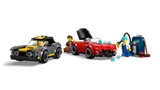 LEGO cars and vacuum station.