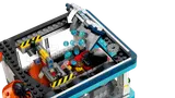 Inside the LEGO car wash mechanism.