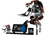 LEGO Droideka with display and mini-build.